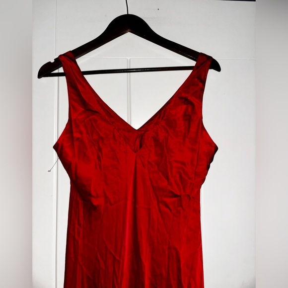 LNA Bodycon Silk Red Slip Dress Women 1X  Resortwear Summer Cocktail Dinner - Picture 4 of 8